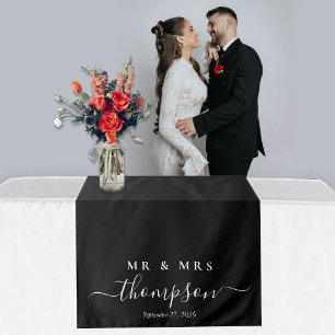 Personalisierter Tischläufer für die Hochzeit Mr.  Wandteppich