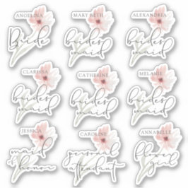 Personalisierter Titel des Hochzeitstitels Brautpa Aufkleber