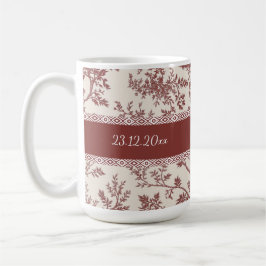 Personalisierter Toile De Jouy Becher mit individu Kaffeetasse