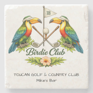 Personalisierter Toucan Golf Marmor Untersetzer
