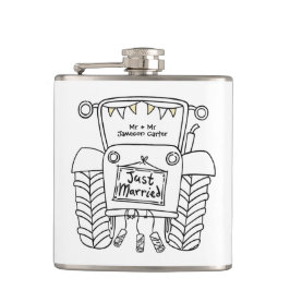 Personalisierter Traktor Flachmann