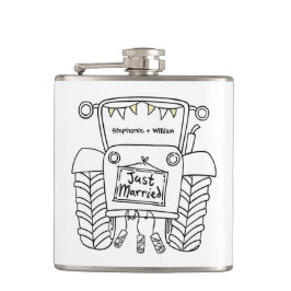 Personalisierter Traktor Flachmann