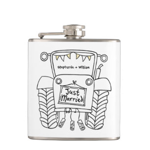 Personalisierter Traktor Flachmann