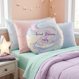 Personalisierter Träumerischer Pastell-Himmel Rundes Kissen