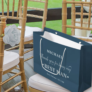 Personalisierter Trauzeuge Blue Vielen Dank Große Geschenktüte