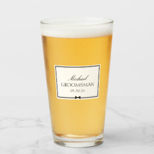 Personalisierter Trauzeuge Bowtie Wedding Party-Ge Glas