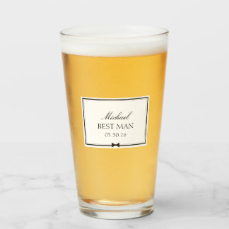 Personalisierter Trauzeuge Bowtie Wedding Party-Ge Glas