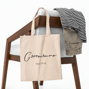 Personalisierter Trauzeuge Chic Minimalistische Ho Tragetasche