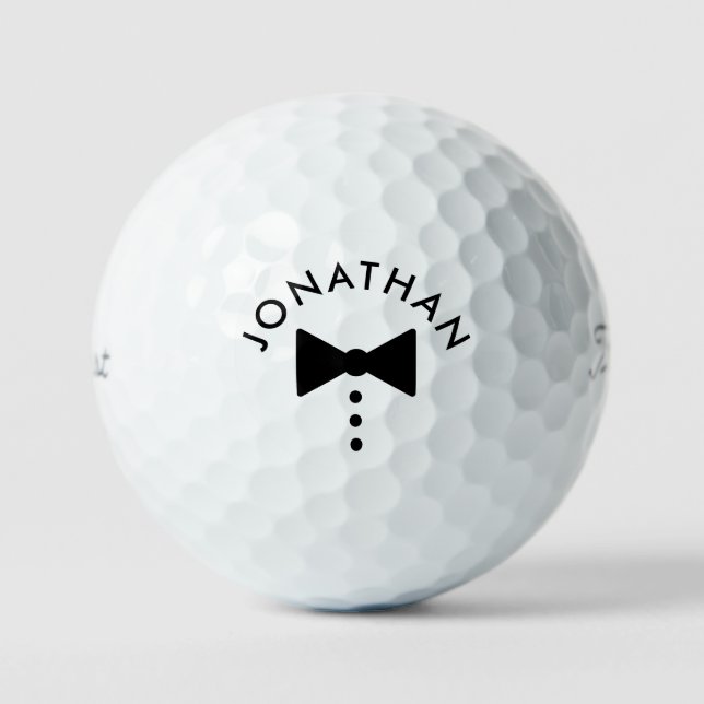 Personalisierter Trauzeuge Geschenk Moderne Tuxedo Golfball (Vorderseite)