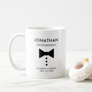 Personalisierter Trauzeuge Geschenk Moderne Tuxedo Kaffeetasse