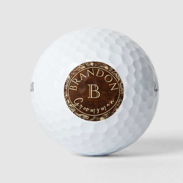 Personalisierter Trauzeuge Golfball (Vorderseite)