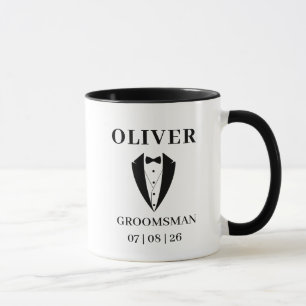 Personalisierter Trauzeuge Hochzeit Name & Datum S Tasse