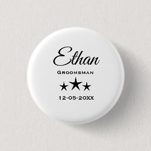 Personalisierter Trauzeuge Namensbutton Button