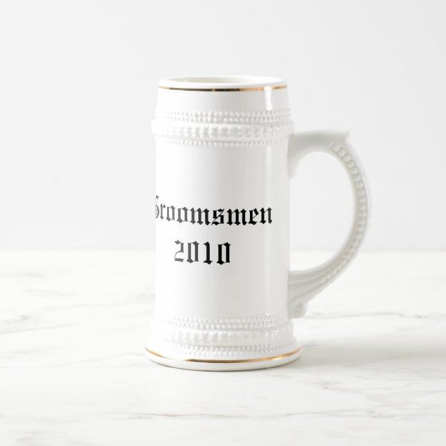 Personalisierter Trauzeugen Gastgeschenk Hochzeit Bierglas (Rechts)