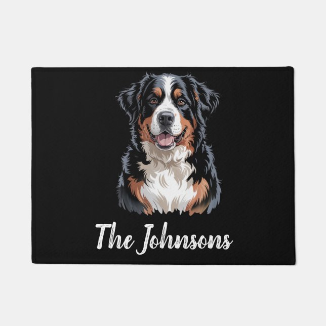 Personalisierter Trendiger Berner Sennenhund  Fußmatte (Vorderseite)