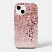 Personalisierter trendiger Roségold-Glitter
