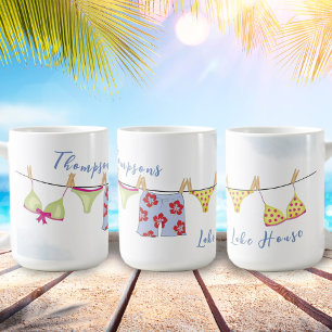 Personalisierter trendy Chic Beach Tropischer Somm Kaffeetasse
