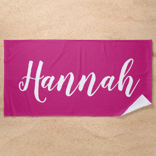 Personalisierter Trendy Script Individuelle Name C Strandtuch