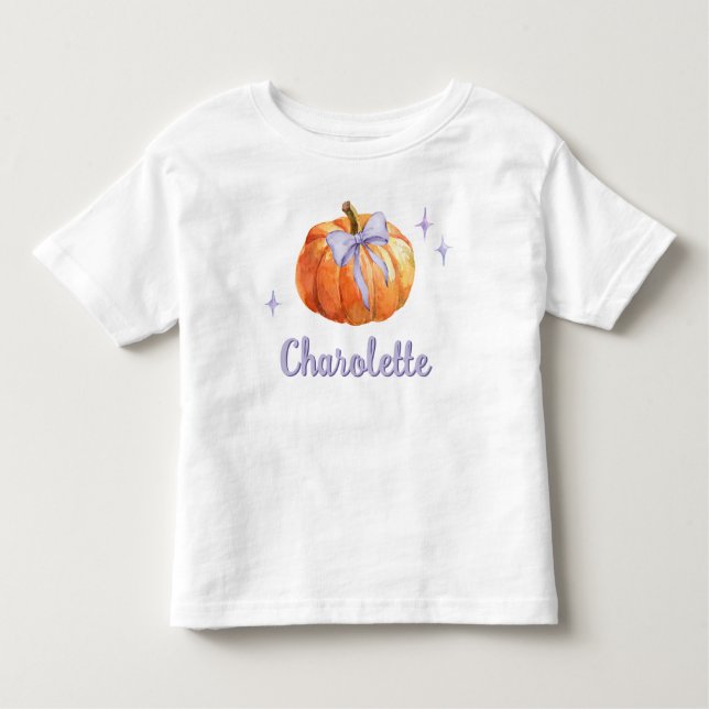 Personalisierter Trick oder Treat Halloween Pumpki Kleinkind T-shirt (Vorderseite)