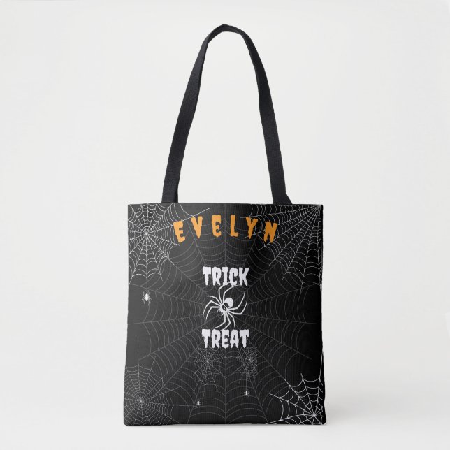 Personalisierter Trick oder Treat Spooky Spider We (Vorderseite)