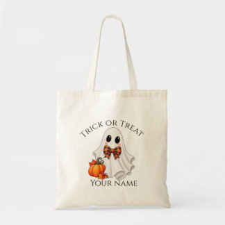 Personalisierter Trick-or-Treat-Junge-Geist-Hallow Tragetasche