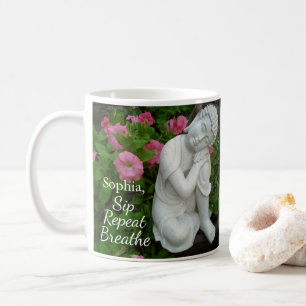 Personalisierter Trinke Atme Wiederhole Buddha Zen Kaffeetasse