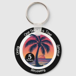 Personalisierter tropischer 12-Stufen-JubiläumsChi Schlüsselanhänger