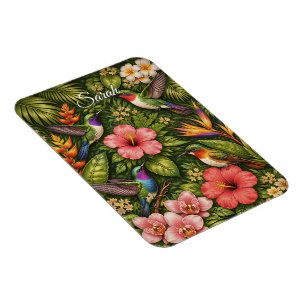 Personalisierter tropischer Kolibri Vibrant Magnet