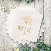 Personalisierter tropischer Palmbaum-Monogramm