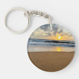 Personalisierter tropischer Sandstrand von Sun Ric Schlüsselanhänger