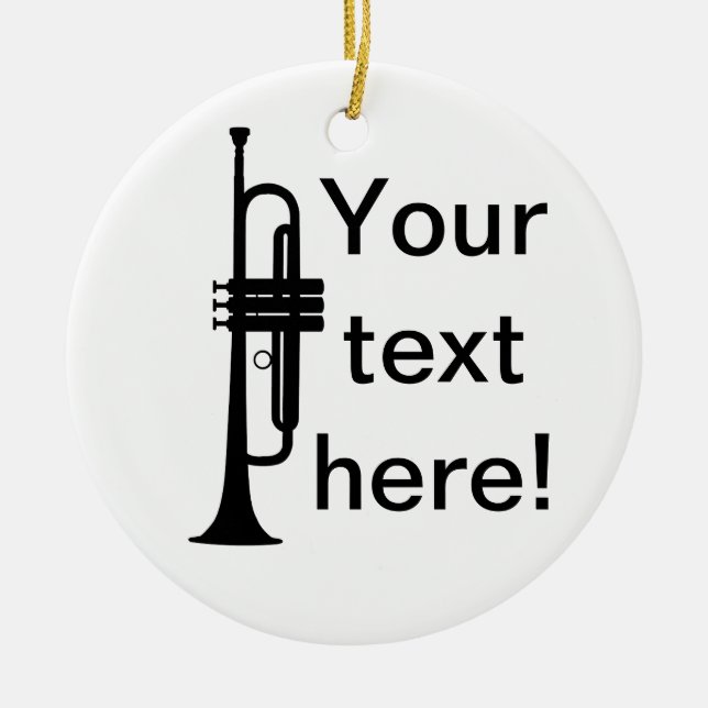 Personalisierter Trumpet Keramikornament (Vorne)
