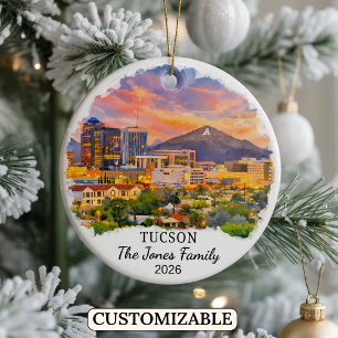 Personalisierter Tucson-Schmuck, Maßgeschneiderter Keramik Ornament