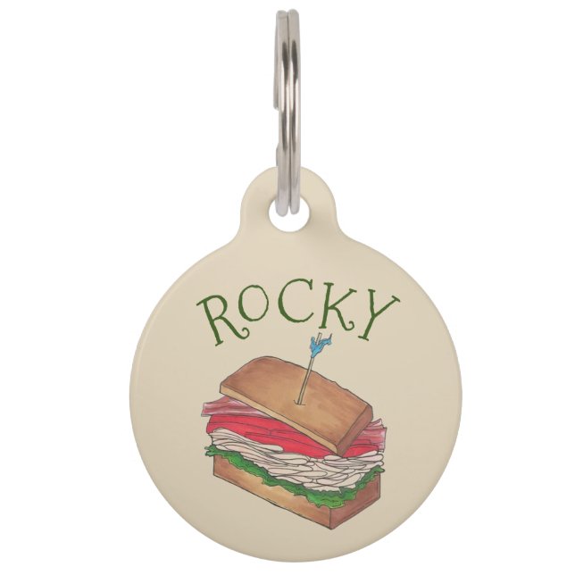 Personalisierter Türkischer Club Sandwich Food Fei Haustiermarke (Vorderseite)