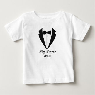 Personalisierter Tux-Ring-Träger Baby T-shirt