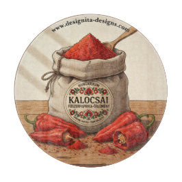 Personalisierter ungarischer Kalocsai Paprika Schneidebrett
