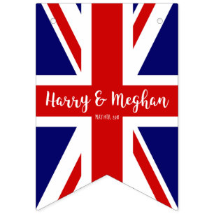 Personalisierter Union Jack   Königliche Hochzeit Wimpelkette
