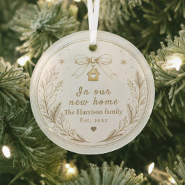 Personalisierter Unser erstes Zuhause-Schmuck, Neu Ornament Aus Glas