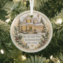 Personalisierter Unser erstes Zuhause Weihnachtssc