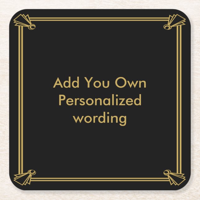 Personalisierter Untersetzer der Art des (Vorderseite)