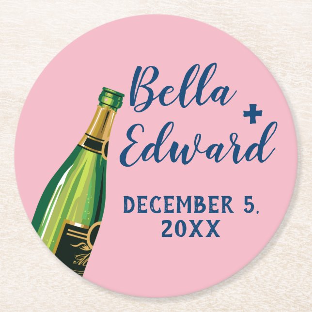 personalisierter Untersetzer für Champagner (Vorderseite)