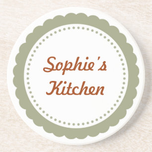 Personalisierter Untersetzer in der Küche trübe gr
