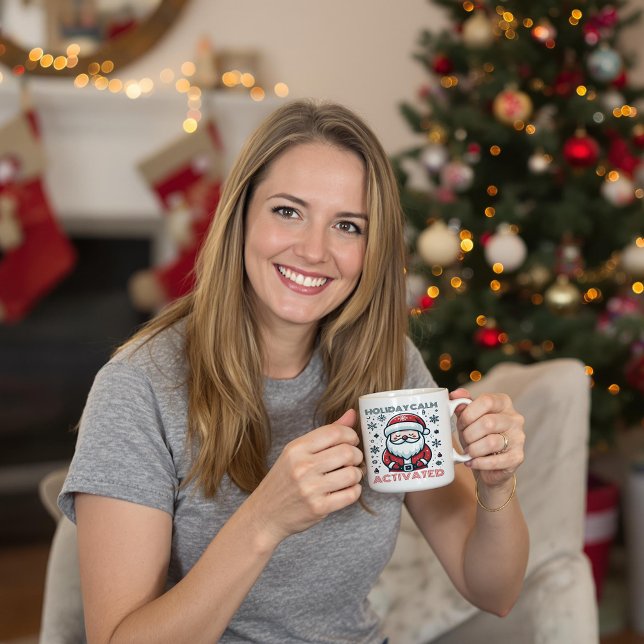 Personalisierter Urlaub Calm Santa Kaffeetasse (Von Creator hochgeladen)