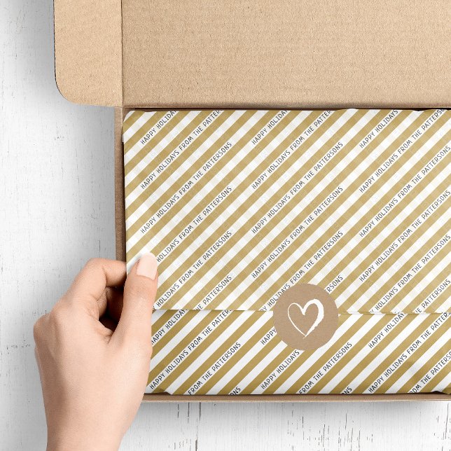 Personalisierter Urlaub Streifen | Editierbare Far Seidenpapier (Von Creator hochgeladen)