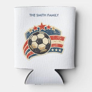 Personalisierter USA-Fußball-Vintage-Familien-Dose Dosenkühler