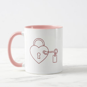 Personalisierter Valentinstag-Becher 'Locked Love' Tasse