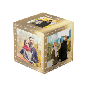 Personalisierter Valentinstag Faux-Gold-Mehrfach-F Würfel