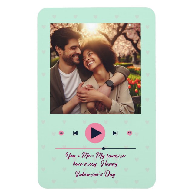 Personalisierter Valentinstag-Foto-Magnet  Magnet (Vertikal)