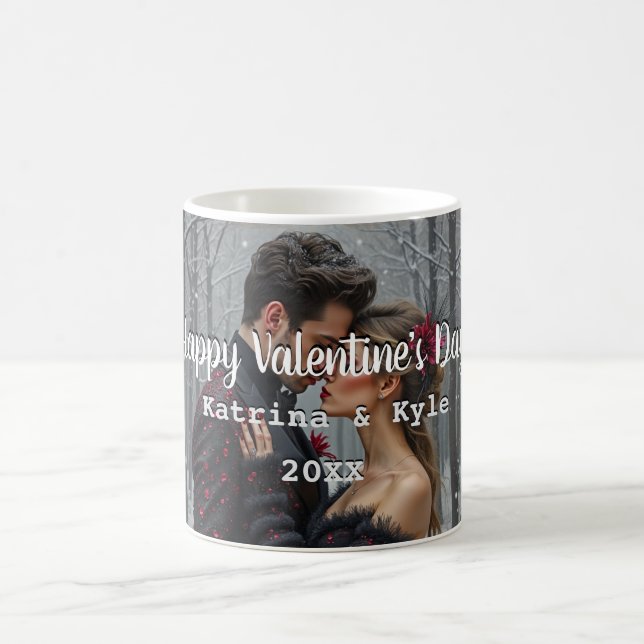 Personalisierter Valentinstag-Foto- & Namens- Kaffeetasse (Mittel)