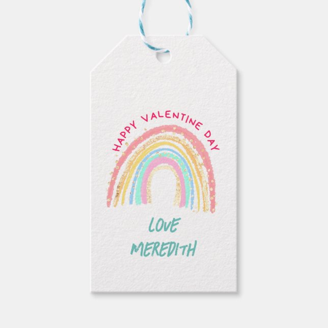 Personalisierter Valentinstag Geschenkanhänger (Vorderseite)