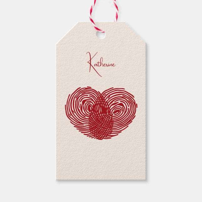 Personalisierter Valentinstag Geschenkanhänger (Vorderseite)